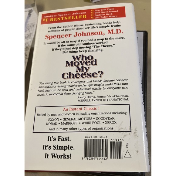 Who Moved My Cheese by Spencer Johnson, Hardcover Book - Picture 3 of 3